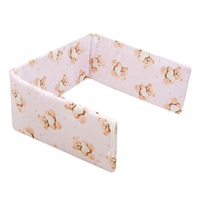 Crib bumper New Baby Love Teddy Bear pink
