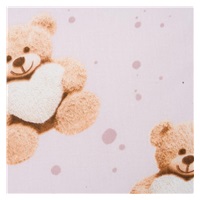 Crib bumper New Baby Love Teddy Bear pink