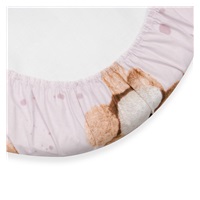 Cotton Sheet for Stroller New Baby Love Teddy Bear pink 35x75 cm