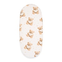 Cotton Sheet for Stroller New Baby Love Teddy Bear beige 35x75 cm