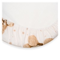 Cotton Sheet for Stroller New Baby Love Teddy Bear beige 35x75 cm