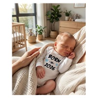 Children‘s printed body New Baby BORN IN 2026 blue