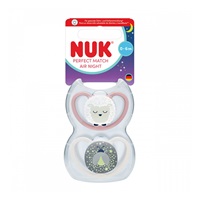NUK Soother Perfect Match Air Night FIREFLY/SHEEP 0-6m 2pc