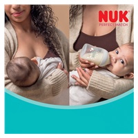 NUK Perfect Match Temperature Control Baby Bottle 150 ml Hippo