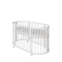 Children‘s growing 3-in-1 oval cot + mattress New Baby white