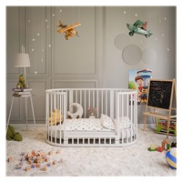 Children‘s growing 3-in-1 oval cot + mattress New Baby white