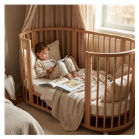 Children‘s growing 3-in-1 oval cot + mattress New Baby white