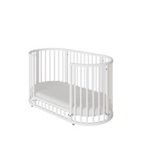 Children‘s growing 3-in-1 oval cot + mattress New Baby white