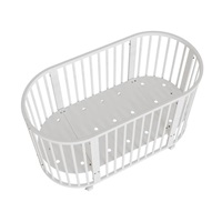 Children‘s growing 3-in-1 oval cot + mattress New Baby white