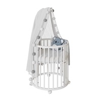 Children‘s growing 3-in-1 oval cot + mattress New Baby white