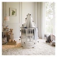 Children‘s growing 3-in-1 oval cot + mattress New Baby white