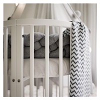 Children‘s growing 3-in-1 oval cot + mattress New Baby white