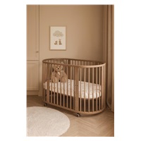 Children's growing 3-in-1 oval cot + mattress New Baby walnut color