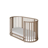 Children‘s growing 3-in-1 oval cot + mattress New Baby walnut color