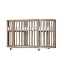 Children‘s growing 3-in-1 oval cot + mattress New Baby walnut color