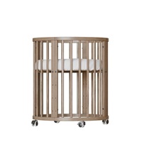 Children‘s growing 3-in-1 oval cot + mattress New Baby walnut color