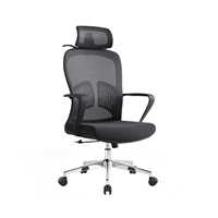 Baby Mix Ergonomic Office Chair with Headrest and Lumbar Support Black