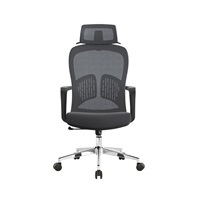 Baby Mix Ergonomic Office Chair with Headrest and Lumbar Support Black