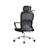 Baby Mix Ergonomic Office Chair with Headrest and Lumbar Support Black
