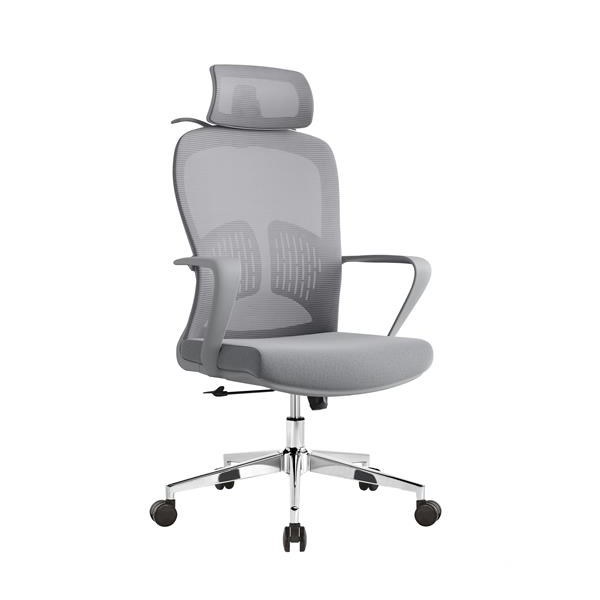 Baby Mix Ergonomic Office Chair with Headrest and Lumbar Support Black