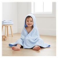 Baby terry towel with hood New Baby 100x100 cm blue