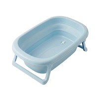 Foldable plastic baby bath Tega Baby blue