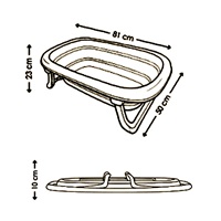 Foldable plastic baby bath Tega Baby beige