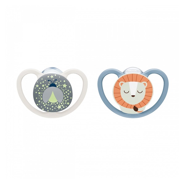 NUK Soother Perfect Match Air Night FIREFLY/LION 6-18m 2pc