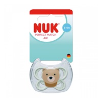 NUK Perfect Match Air BEAR pacifier 0-6m 1pc box