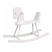 Wooden Rocking Horse for Children Baby Mix white