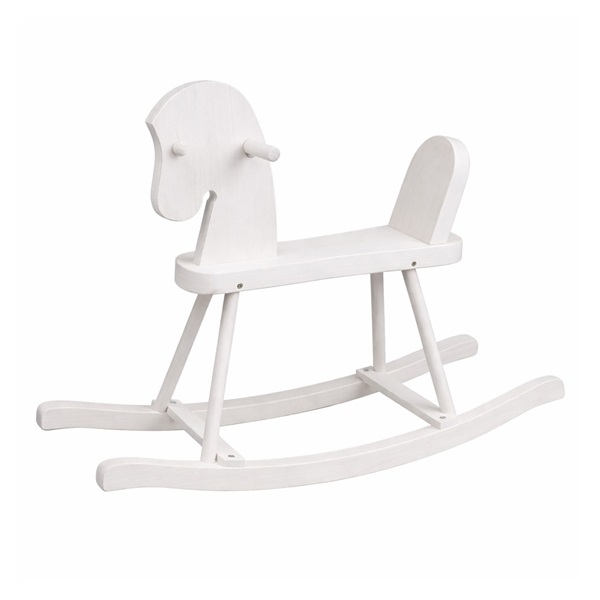 Wooden Rocking Horse for Children Baby Mix white