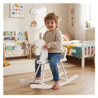 Wooden Rocking Horse for Children Baby Mix white