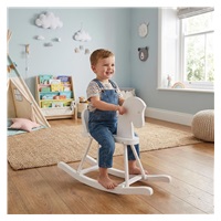 Wooden Rocking Horse for Children Baby Mix white