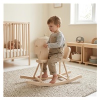 Wooden Rocking Horse for Children Baby Mix natural