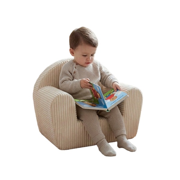 New Baby cream corduroy children’s armchair