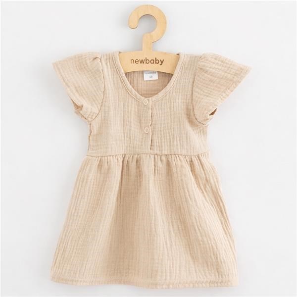 Baby muslin dress New Baby beige