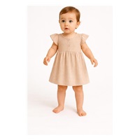 Baby muslin dress New Baby beige