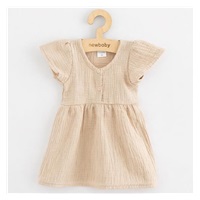 Baby muslin dress New Baby beige