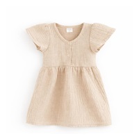 Baby muslin dress New Baby beige
