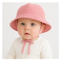 Baby Muslin Hat New Baby pink