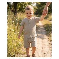 Baby Muslin Shirt with Shorts New Baby linen
