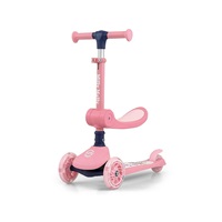 FUZZY 3-Wheel Balance Scooter with Seat for Kids pink