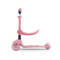 FUZZY 3-Wheel Balance Scooter with Seat for Kids pink