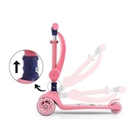 FUZZY 3-Wheel Balance Scooter with Seat for Kids pink
