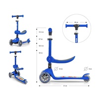 FUZZY 3-Wheel Balance Scooter with Seat for Kids blue