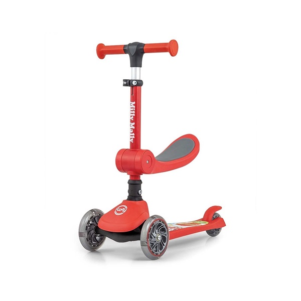 FUZZY 3-Wheel Balance Scooter with Seat for Kids red