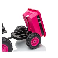 Electric tractor with trailer Milly Mally Farmer pink