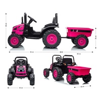 Electric tractor with trailer Milly Mally Farmer pink