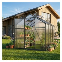 Garden greenhouse 183 × 244 cm polycarbonate, aluminum frame