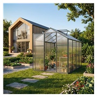 Garden greenhouse 183 × 244 cm polycarbonate, aluminum frame